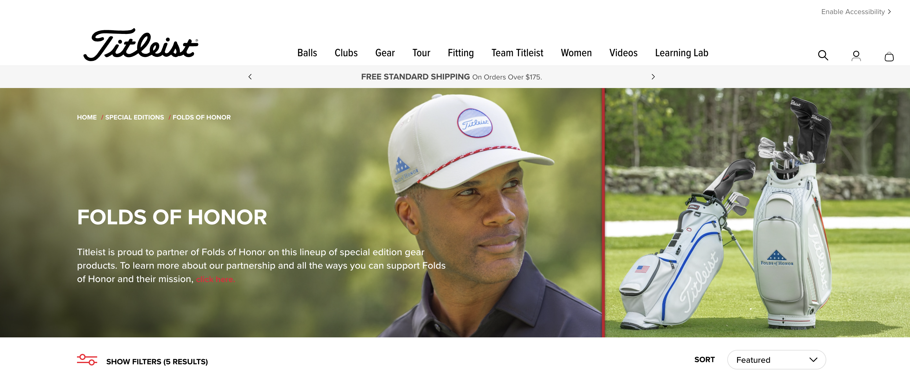 Titleist Folds of Honor Website